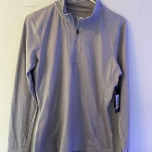 Reebok Silver Sconce Heather half zip pullover Med
